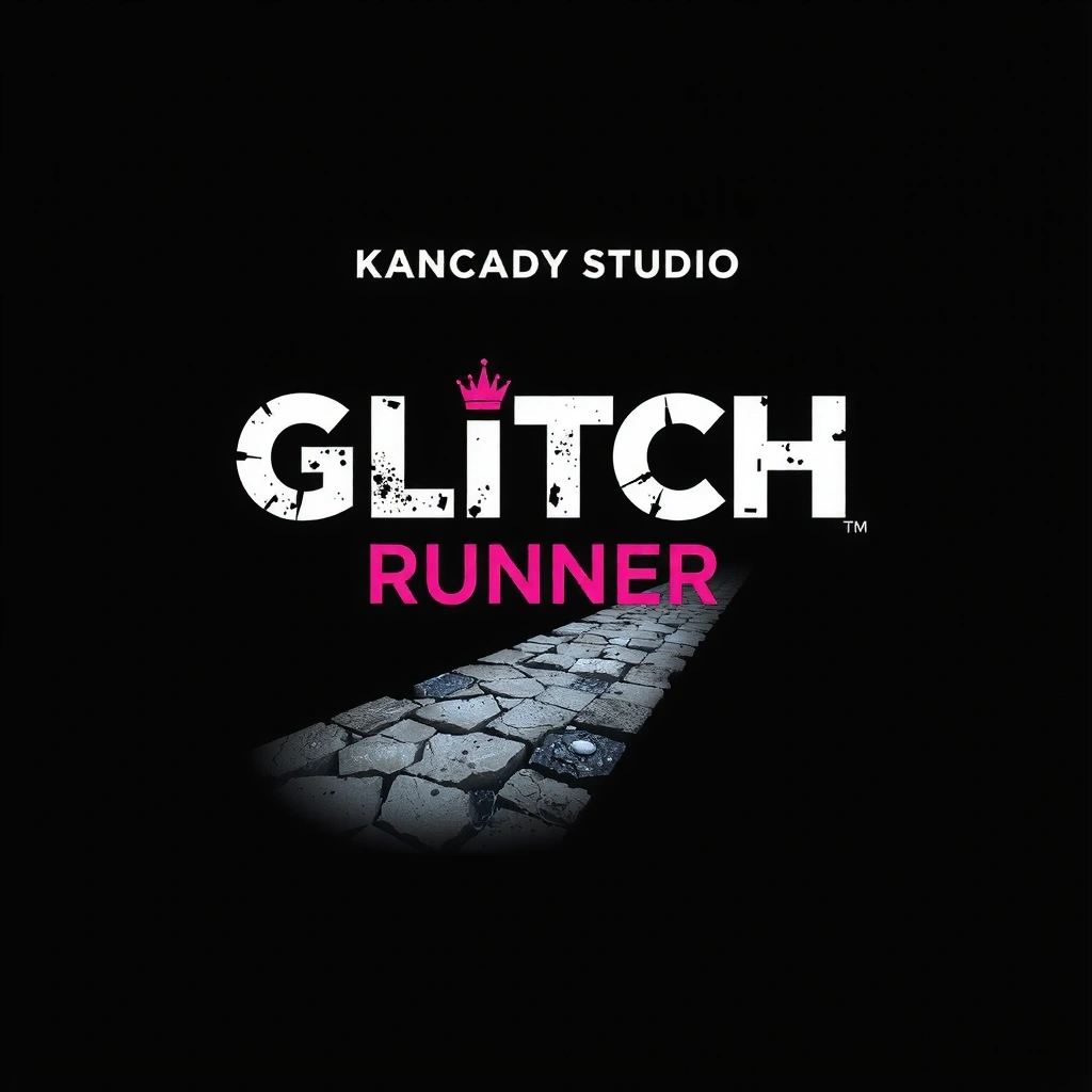 Glitch Runner game visual concept showing corrupted landscape